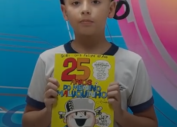 Estudante do Colégio Piedade presta homenagem ao escritor Ziraldo 🤍🌟