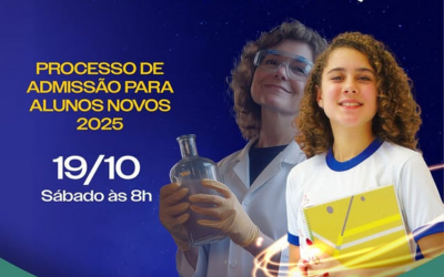 É amanhã, 19/10! Já garantiu sua participação no processo de admissão da melhor escola da região? 🚀