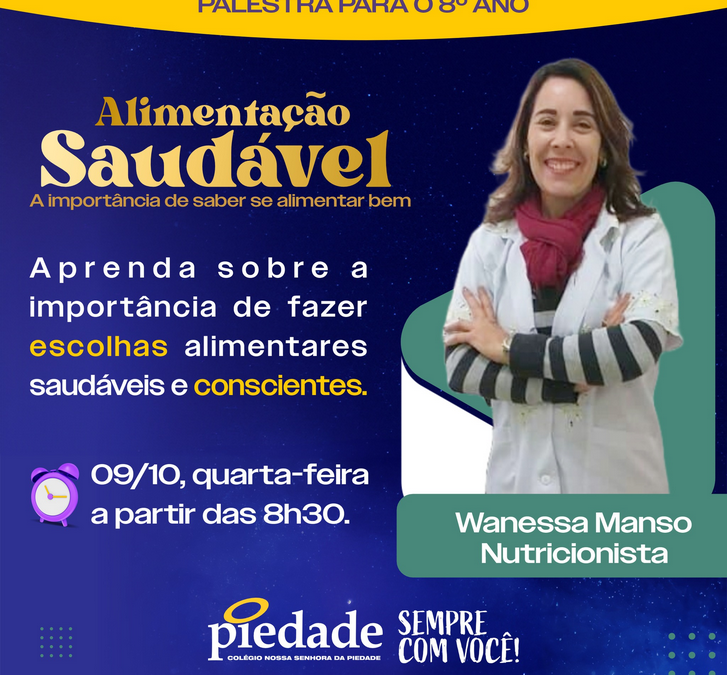 Palestra sobre Alimentação Saudável no Colégio Piedade