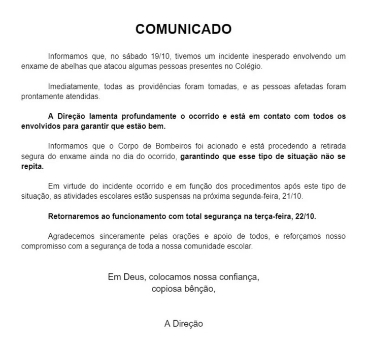 COMUNICADO