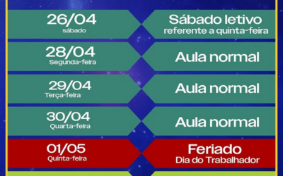 📢 Fique atento(a) ao nosso calendário escolar! 🗓✨