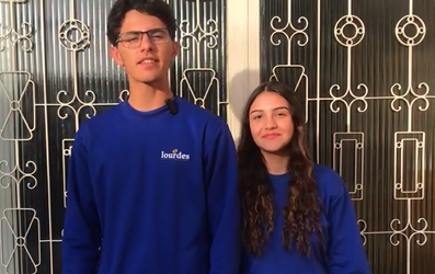 O Álvaro e a Sarah, estudantes do Colégio Lourdes, têm um recado para os atletas de toda Rede Piedade de Educação.