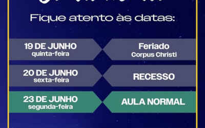📅✨ Atenção para as datas importantes no nosso calendário escolar!