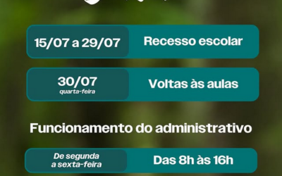 📆✨ Atenção para as datas importantes no nosso calendário escolar!