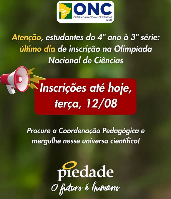 📢 Atenção, alunos do 4º ano à 3ª série!