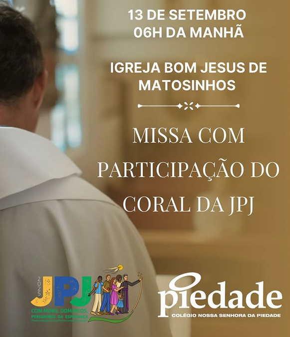 🙏✨ Convite Especial – Missa com Coral da JPJ ✨🙏