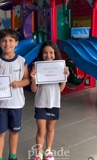 Um recadinho dos nossos pequenos alunos