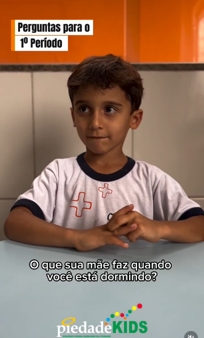 As crianças do 1º período deram um show de espontaneidade! 😍🎬