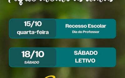 📢 COMUNICADO — Fique atento às datas: