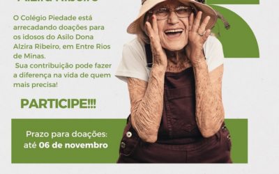 ✨ Os alunos do 2º ano do Ensino Médio do Colégio Piedade participarão de uma ação voluntária no Asilo Dona Alzira Ribeiro, em Entre Rios de Minas. 💚