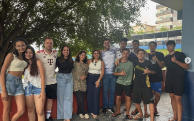 Os alunos que participaram da CIANSP e do JPJ tiveram um dia muito especial no Clube Recanto, com direito a churrasco, piscina e futebol.